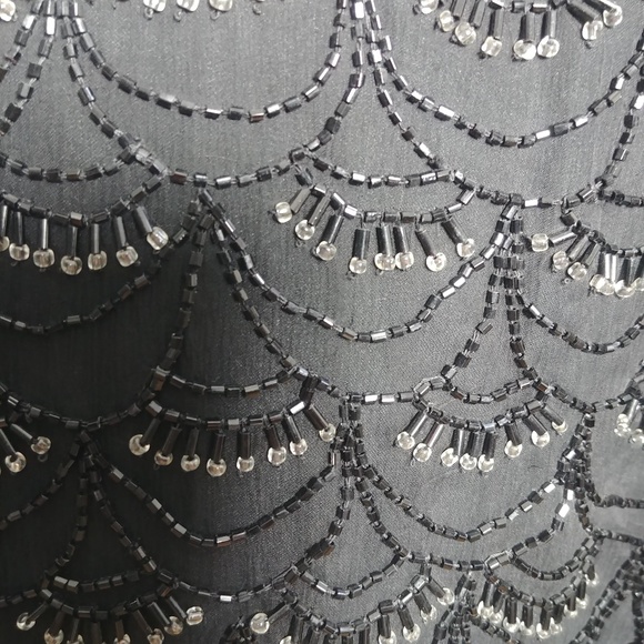 BEADED LITTLE BLACK DRESS SZ MM/L - Picture 5 of 5